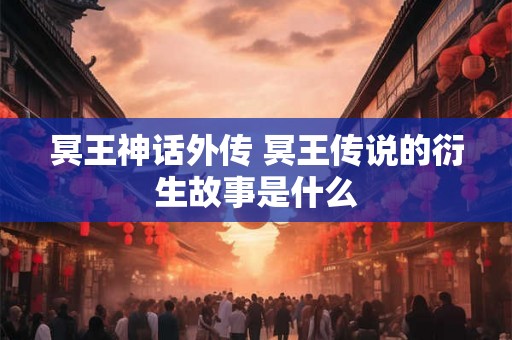 冥王神话外传 冥王传说的衍生故事是什么