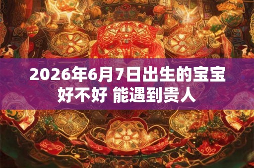 2026年6月7日出生的宝宝好不好 能遇到贵人
