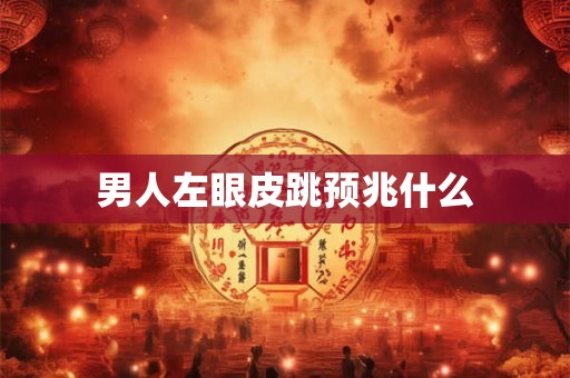 男人左眼皮跳预兆什么 男人左眼皮跳预兆什么