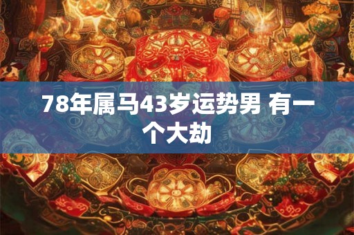 78年属马43岁运势男 有一个大劫