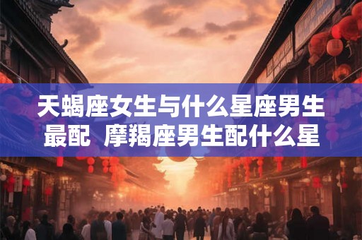 天蝎座女生与什么星座男生最配  摩羯座男生配什么星座