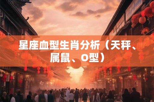 星座血型生肖分析（天秤、属鼠、O型）
