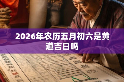 2026年农历五月初六是黄道吉日吗
