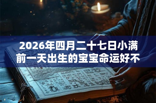 2026年四月二十七日小满前一天出生的宝宝命运好不好？