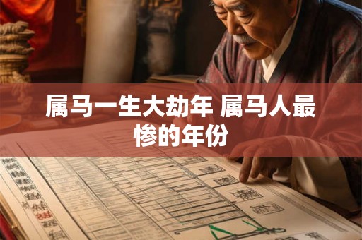 属马一生大劫年 属马人最惨的年份