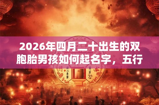 2026年四月二十出生的双胞胎男孩如何起名字，五行属什么