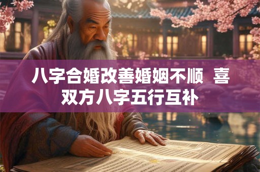 八字合婚改善婚姻不顺  喜双方八字五行互补