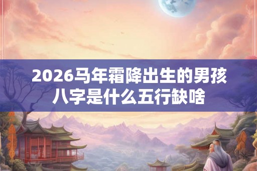 2026马年霜降出生的男孩八字是什么五行缺啥