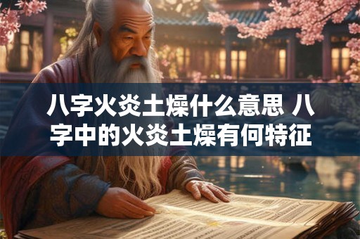 八字火炎土燥什么意思 八字中的火炎土燥有何特征