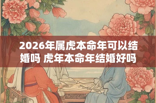 2026年属虎本命年可以结婚吗 虎年本命年结婚好吗