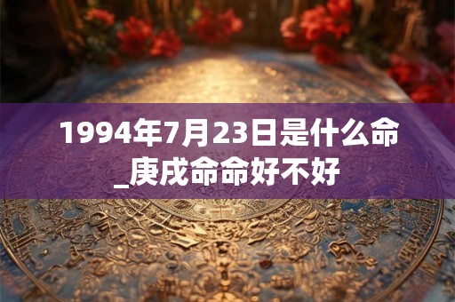 1994年7月23日是什么命_庚戌命命好不好