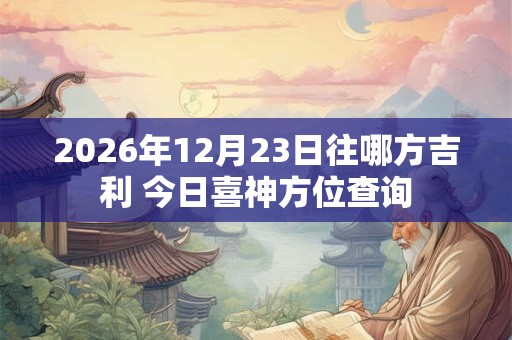 2026年12月23日往哪方吉利 今日喜神方位查询