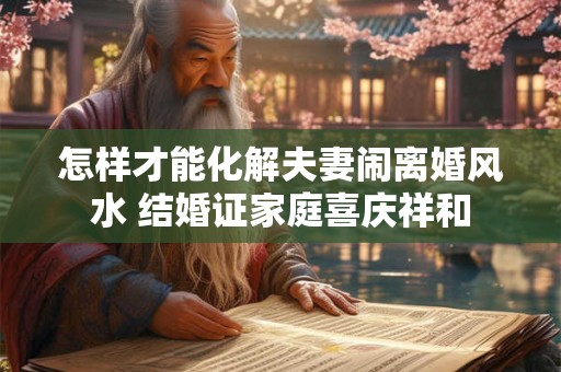 怎样才能化解夫妻闹离婚风水 结婚证家庭喜庆祥和