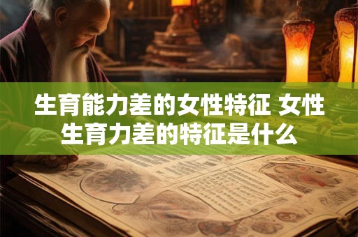 生育能力差的女性特征 女性生育力差的特征是什么