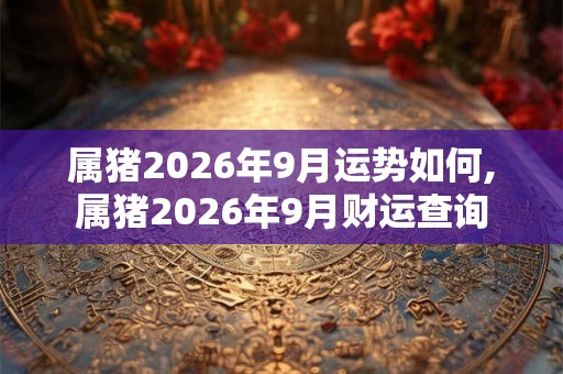 属猪2026年9月运势如何,属猪2026年9月财运查询