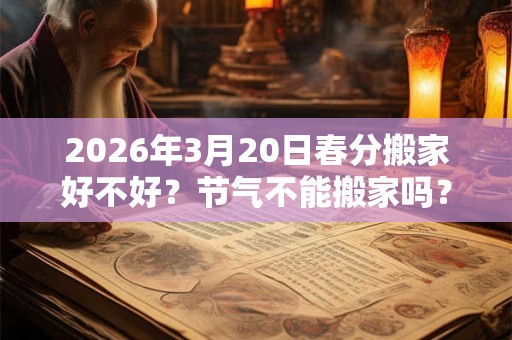2026年3月20日春分搬家好不好？节气不能搬家吗？