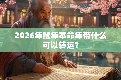 2026年鼠年本命年带什么可以转运？