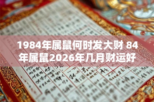 1984年属鼠何时发大财 84年属鼠2026年几月财运好