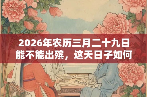 2026年农历三月二十九日能不能出殡，这天日子如何？