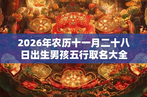 2026年农历十一月二十八日出生男孩五行取名大全