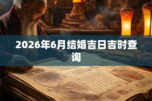2026年6月结婚吉日吉时查询