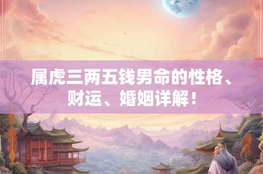 属虎三两五钱男命的性格、财运、婚姻详解！