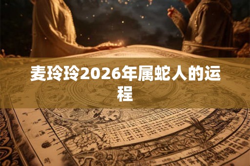 麦玲玲2026年属蛇人的运程 麦玲玲2026年属蛇人的运程