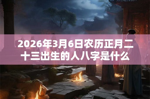 2026年3月6日农历正月二十三出生的人八字是什么