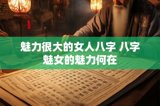 魅力很大的女人八字 八字魅女的魅力何在