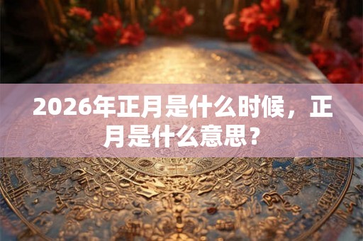 2026年正月是什么时候，正月是什么意思？