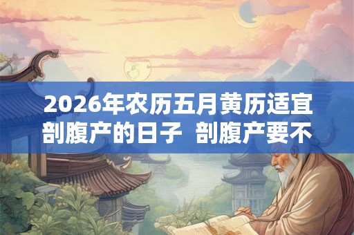 2026年农历五月黄历适宜剖腹产的日子  剖腹产要不要挑时辰
