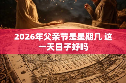2026年父亲节是星期几 这一天日子好吗