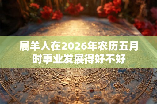 属羊人在2026年农历五月时事业发展得好不好 属羊人在2026年农历五月时事业发展得好不好