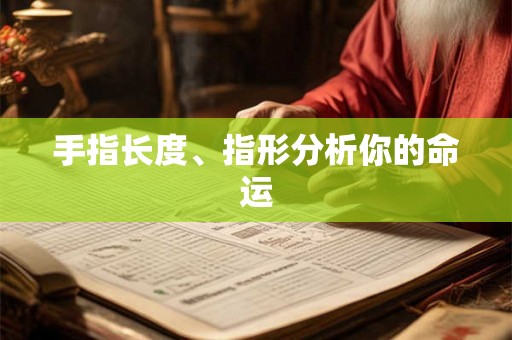 手指长度、指形分析你的命运 手指长度、指形分析你的命运