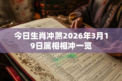 今日生肖冲煞2026年3月19日属相相冲一览