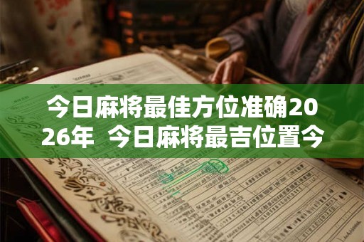今日麻将最佳方位准确2026年  今日麻将最吉位置今日麻将财神方位