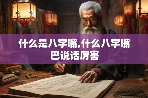 什么是八字嘴,什么八字嘴巴说话厉害 什么是八字嘴,什么八字嘴巴说话厉害
