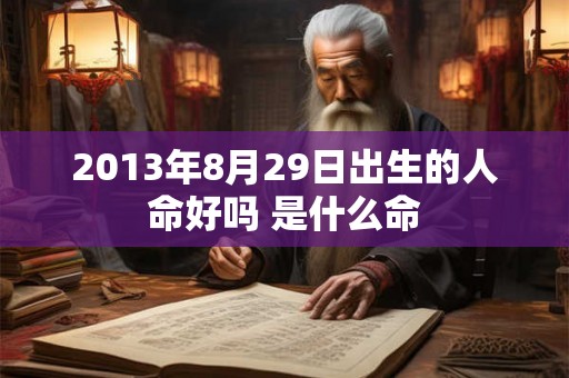 2013年8月29日出生的人命好吗 是什么命