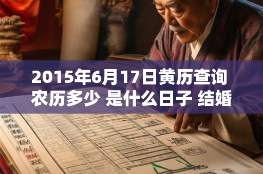 2015年6月17日黄历查询 农历多少 是什么日子 结婚吉时
