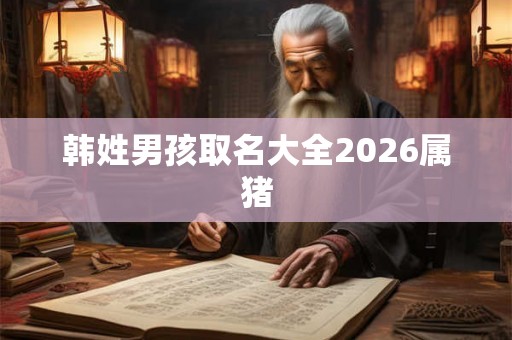 韩姓男孩取名大全2026属猪