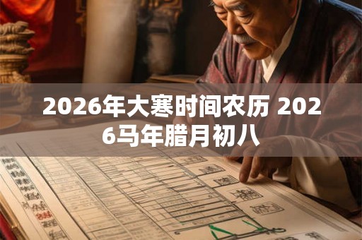 2026年大寒时间农历 2026马年腊月初八 2026年大寒时间农历 2026马年腊月初八