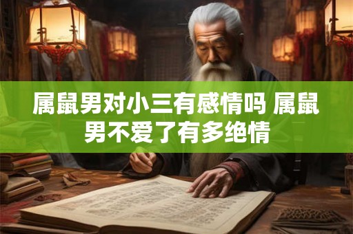 属鼠男对小三有感情吗 属鼠男不爱了有多绝情