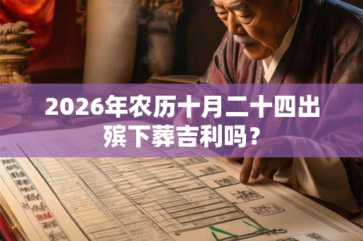2026年农历十月二十四出殡下葬吉利吗？