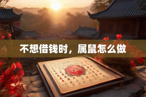 不想借钱时，属鼠怎么做