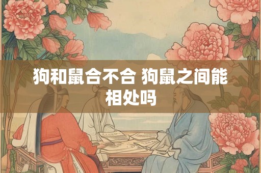 狗和鼠合不合 狗鼠之间能相处吗