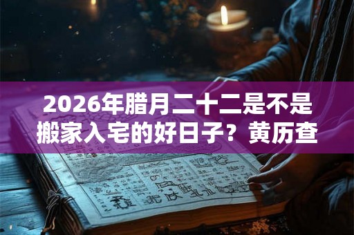 2026年腊月二十二是不是搬家入宅的好日子？黄历查询