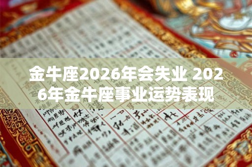 金牛座2026年会失业 2026年金牛座事业运势表现
