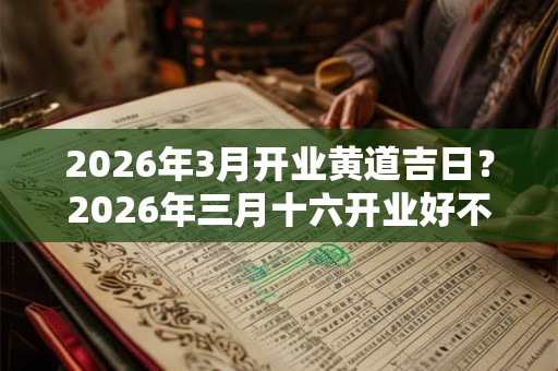 2026年3月开业黄道吉日？2026年三月十六开业好不好
