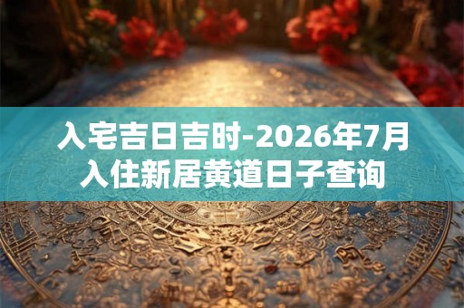 入宅吉日吉时-2026年7月入住新居黄道日子查询