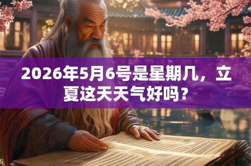 2026年5月6号是星期几，立夏这天天气好吗？